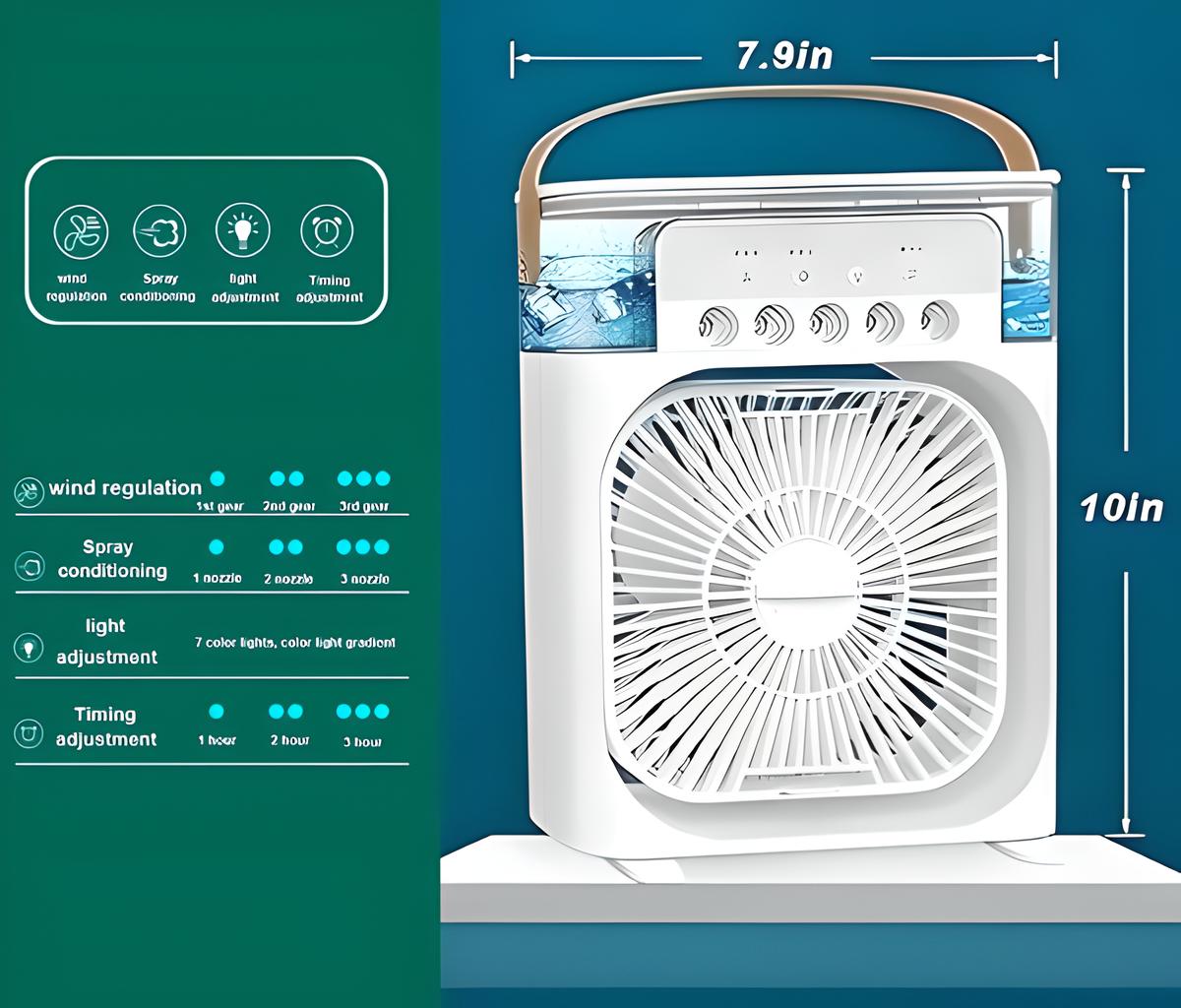 🌬️ Ventilador Humidificador LED: Tu Refugio Fresco en los Días de Calor