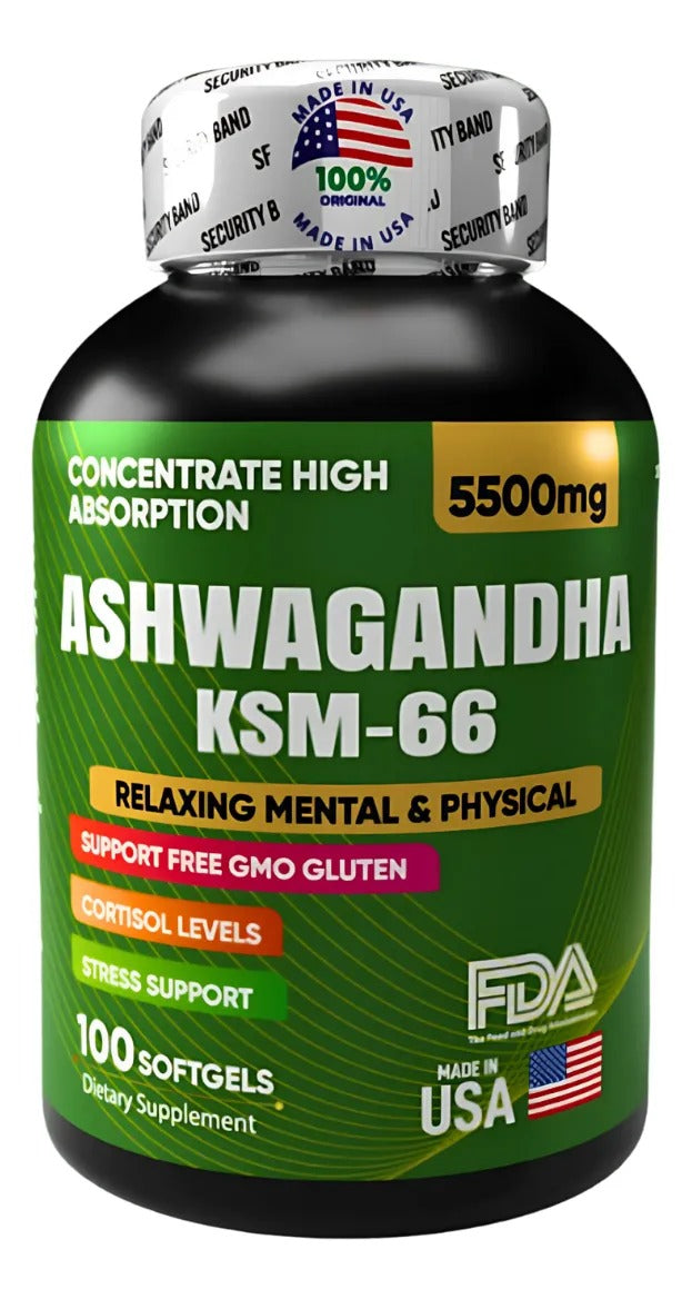 Ashwagandha KSM66 x 100 softgels - "Ashwagandha KSM66 – Energía, Equilibrio y Bienestar en Cada Softgel"