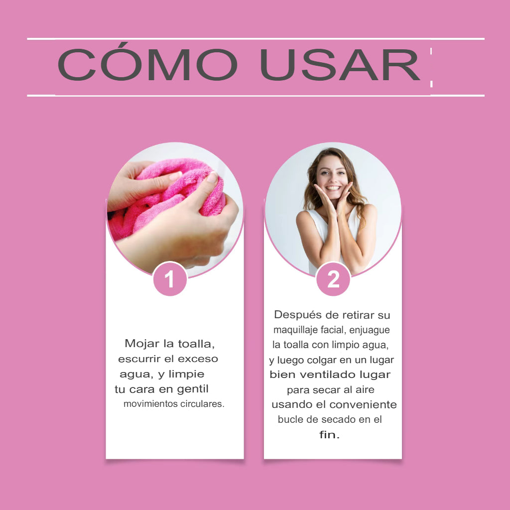 “Toalla Desmaquilladora – Elimina Todo el Maquillaje Solo con Agua”