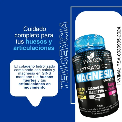 CITRAT0 DE MAGNESIO  VITALCOM  - ✨ Recupera tu Energía y Bienestar con Citrato de Magnesio Vitalom ✨