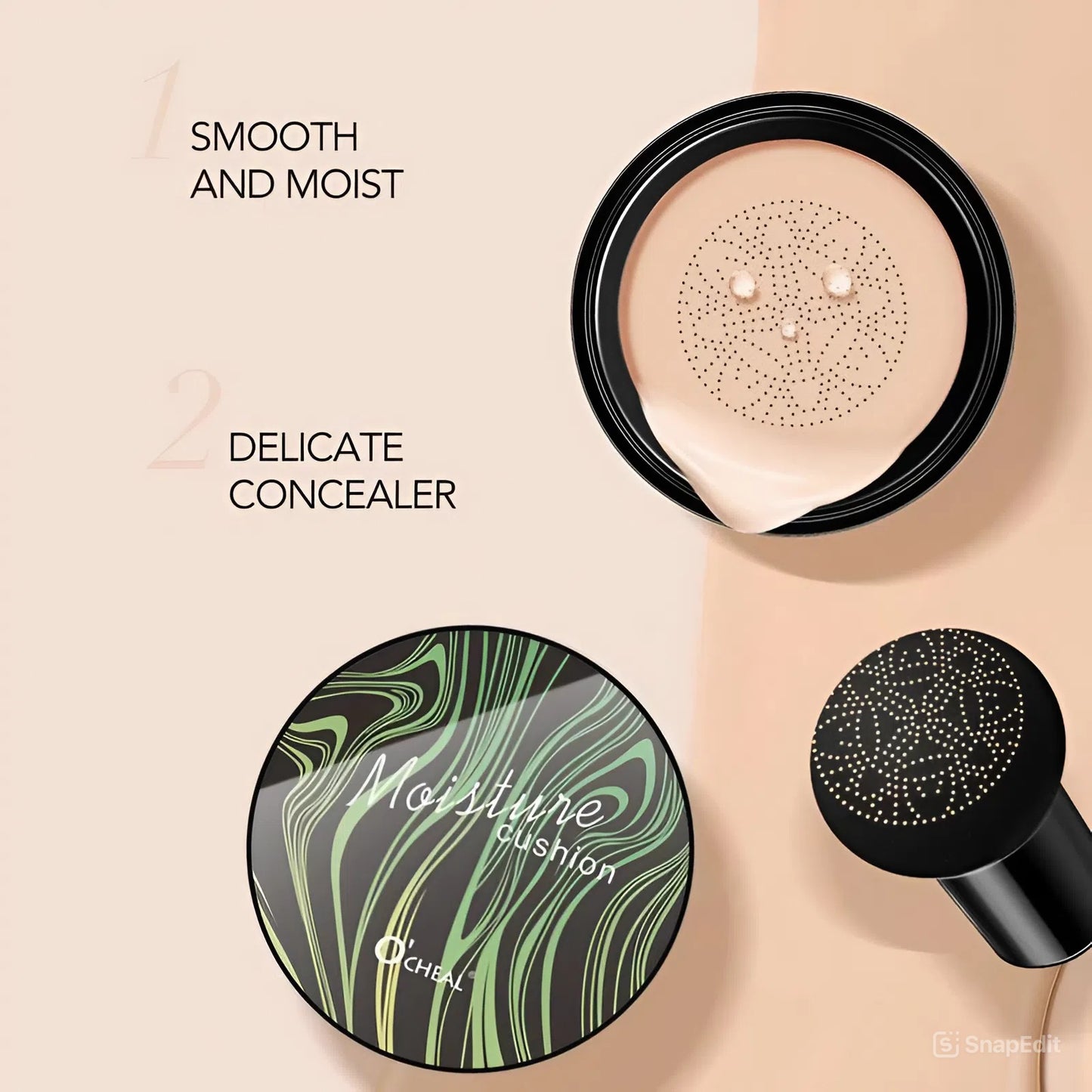 Base moisture cushion OLAUTY ORIGINAL - "¡Luce una Piel Perfecta al Instante con la Base Moisture Cushion Olauty Original!"