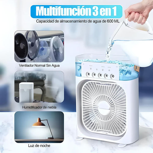 🌬️ Ventilador Humidificador LED: Tu Refugio Fresco en los Días de Calor