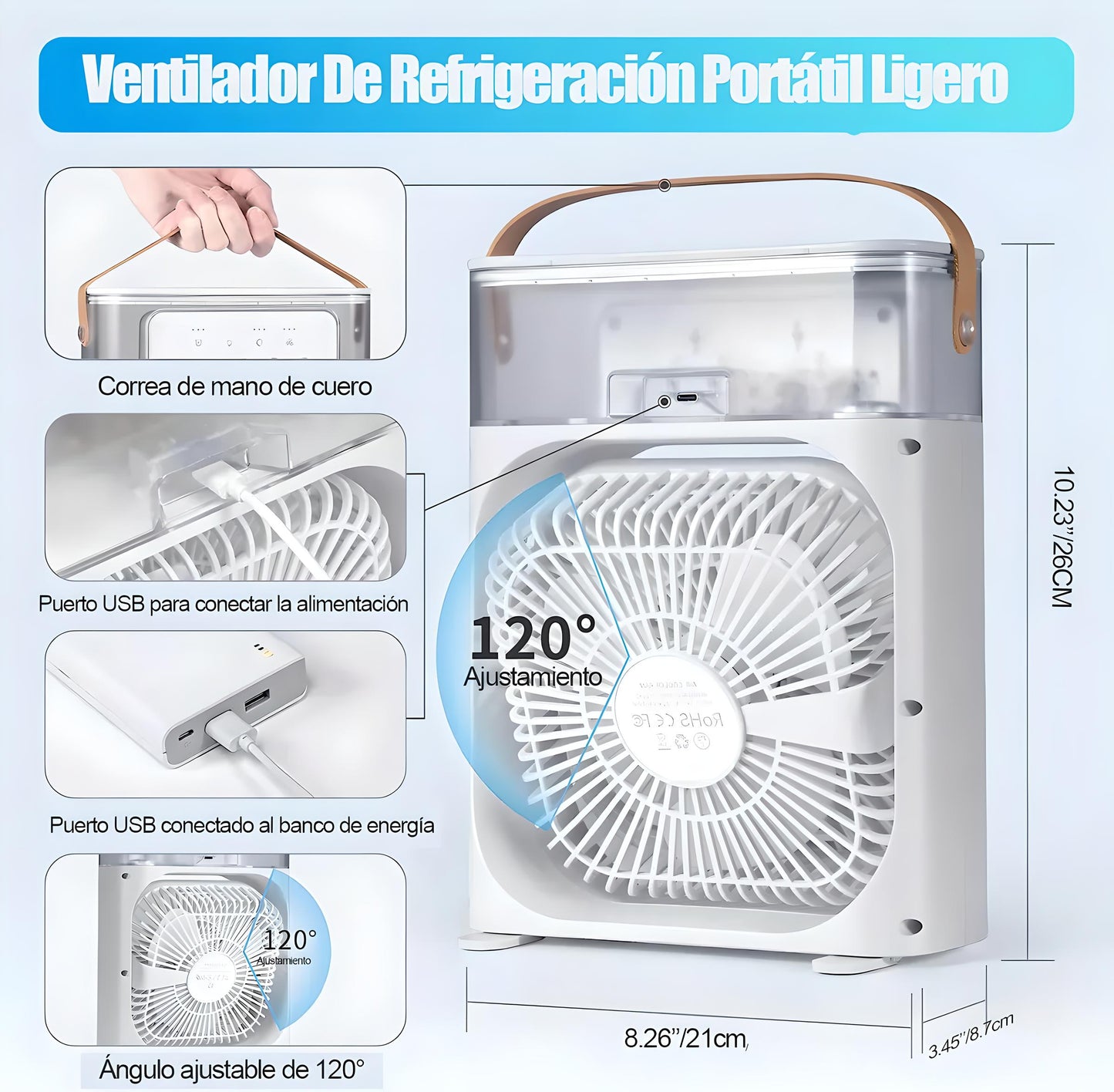 🌬️ Ventilador Humidificador LED: Tu Refugio Fresco en los Días de Calor